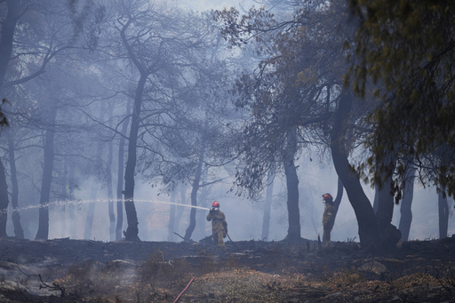 A massive wildfire in northeastern Greece is gradually abating, with over 700 firefighters deployed