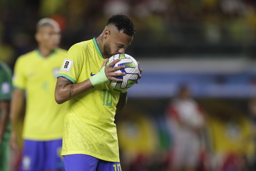 Neymar breaks Pele's Brazil goal-scoring record in 5-1 win in South American World Cup qualifying