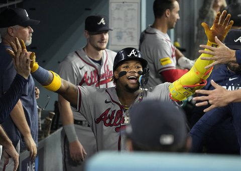 Acuña homers and steals another base, Fried stifles Dodgers and Braves win 5th in a row, 6-3