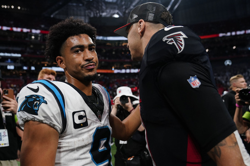 Bijan Robinson outshines top pick Bryce Young as Falcons knock off Panthers 24-10