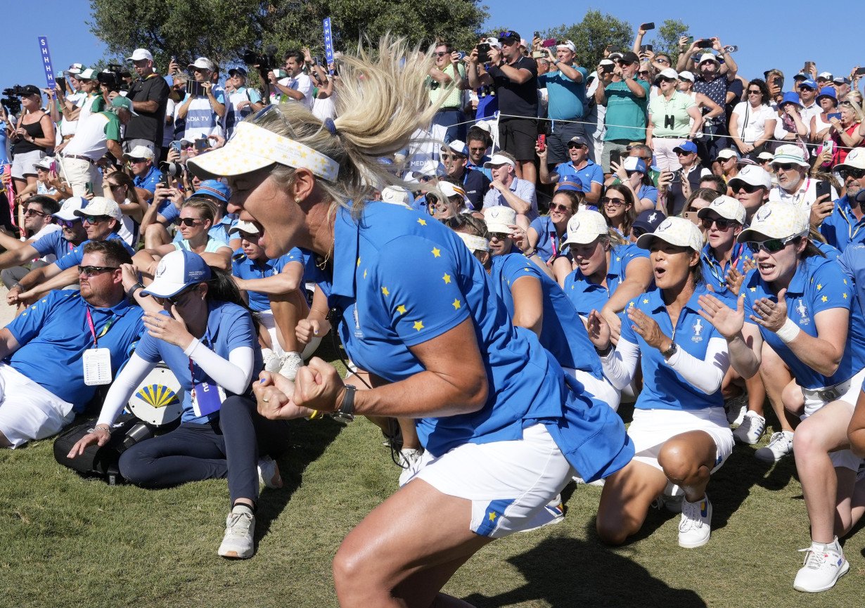 Europe keeps Solheim Cup after first-ever tie against US. Home-crowd favorite Ciganda thrives again