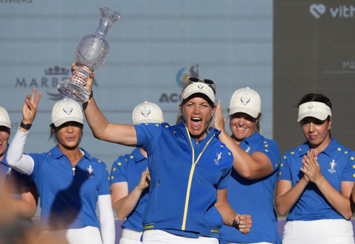 Europe keeps Solheim Cup after first-ever tie against US. Home-crowd favorite Ciganda thrives again