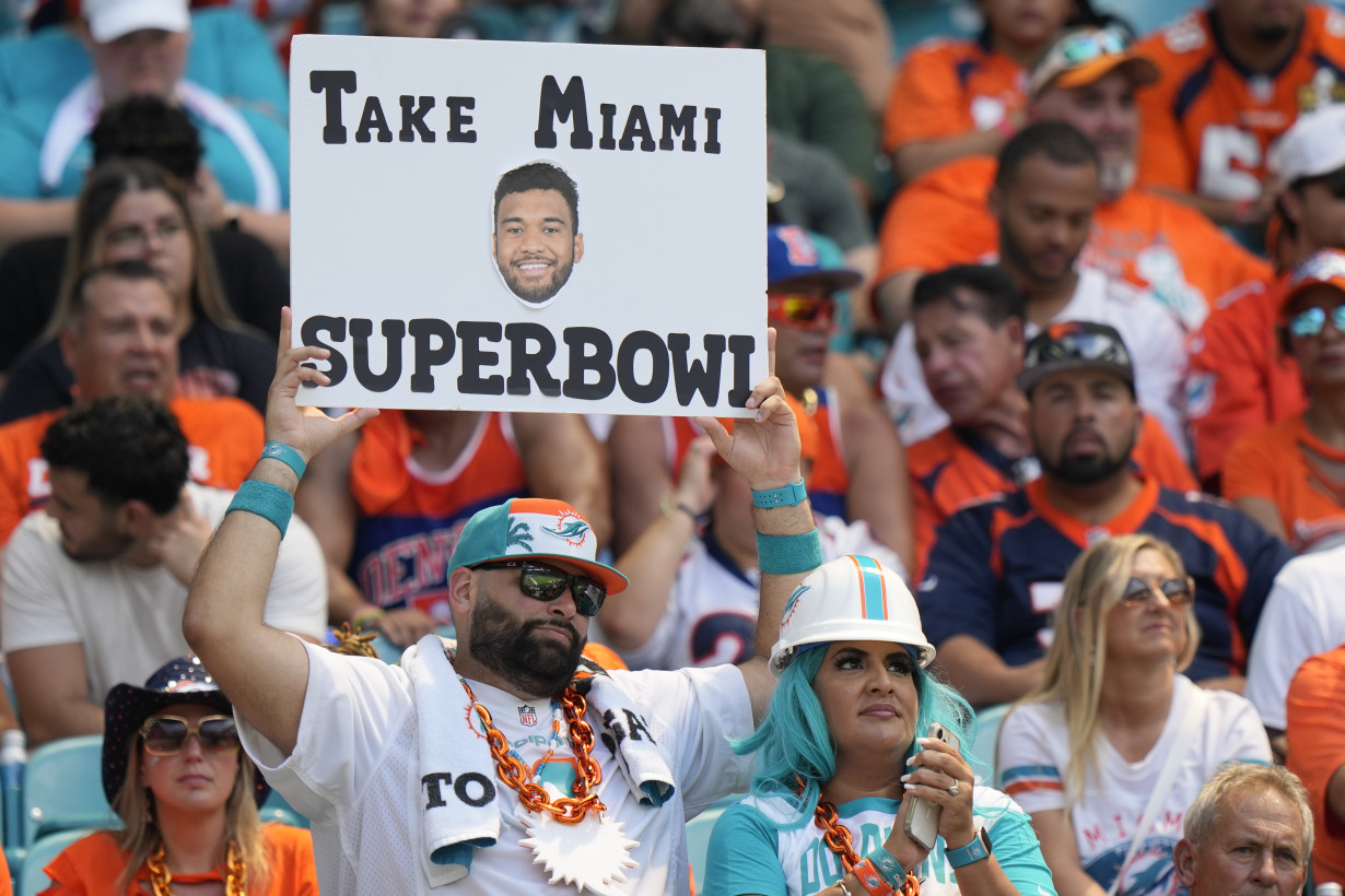 Dolphins rout Broncos 70-20, scoring the most points by an NFL team in a game since 1966