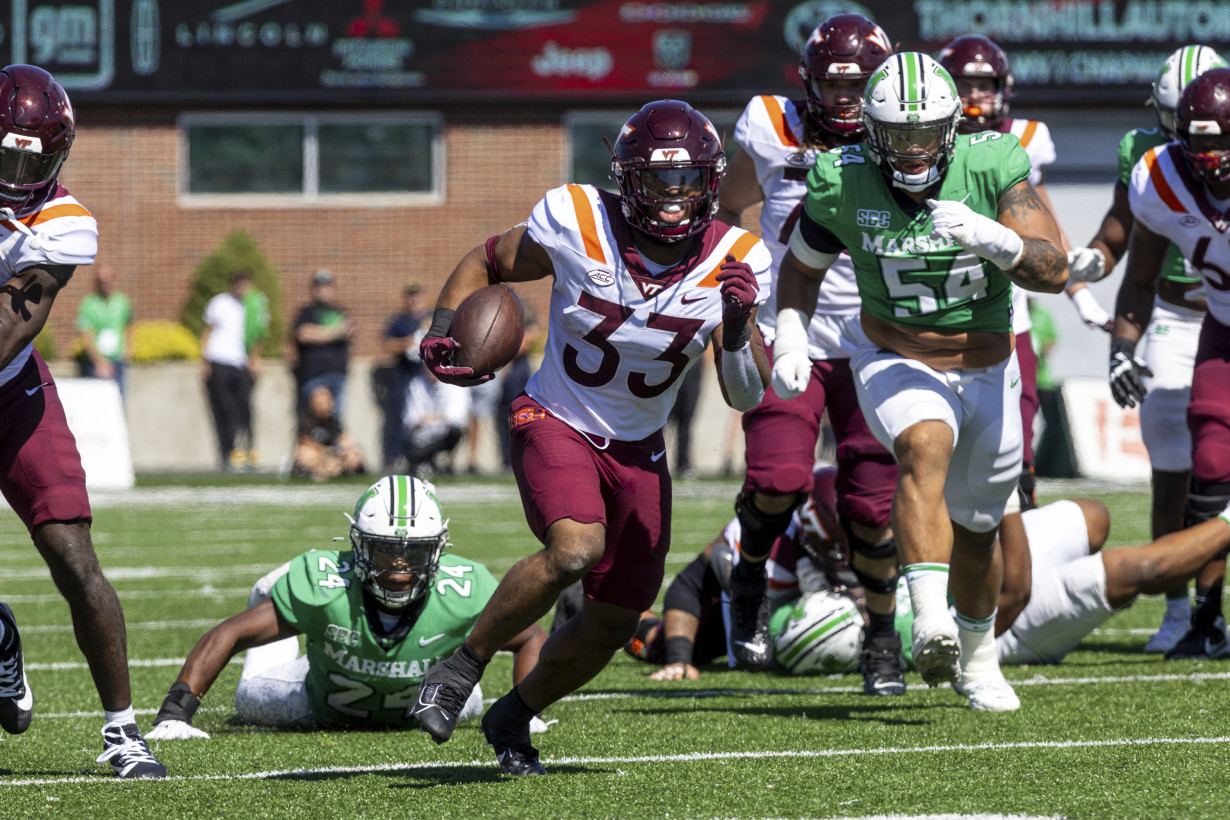 Rasheen Ali runs for 174 yards and Marshall beats Virginia Tech 24-17