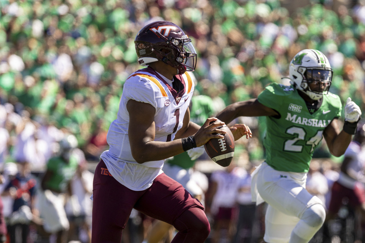 Rasheen Ali runs for 174 yards and Marshall beats Virginia Tech 24-17