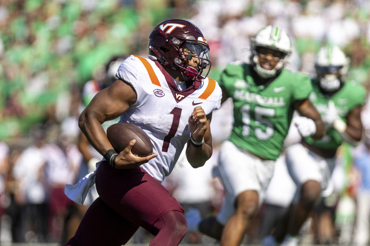 Rasheen Ali runs for 174 yards and Marshall beats Virginia Tech 24-17