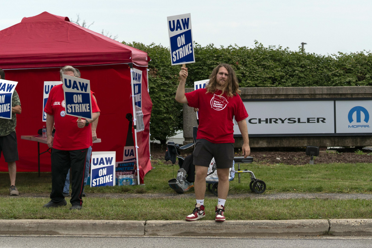 Auto workers expand their strike to 38 locations in 20 states. Biden plans visit to show support