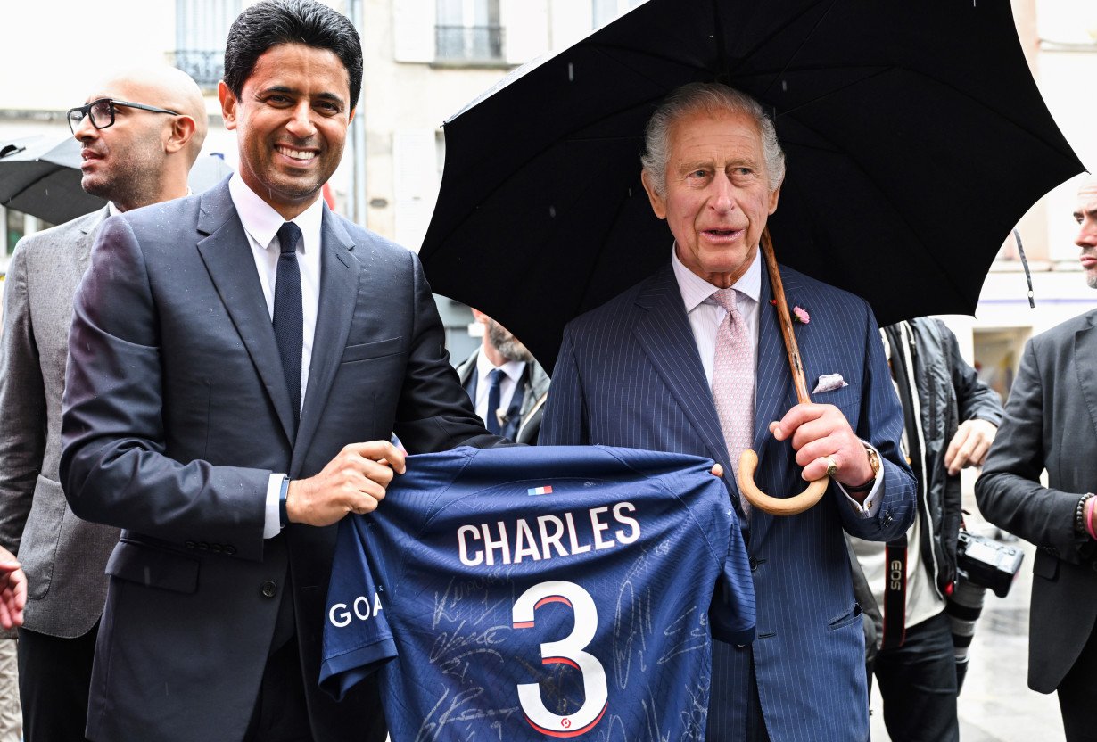 King Charles III makes a stop at the fire-damaged Notre Dame Cathedral on his state visit to France