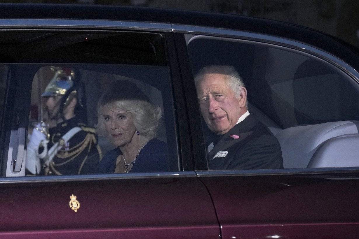 King Charles III makes a stop at the fire-damaged Notre Dame Cathedral on his state visit to France