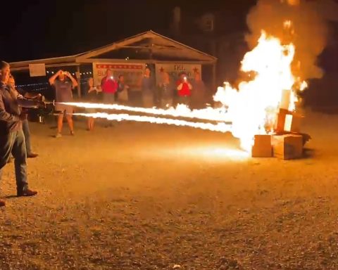 A flamethrower and comments about book burning ignite a political firestorm in Missouri