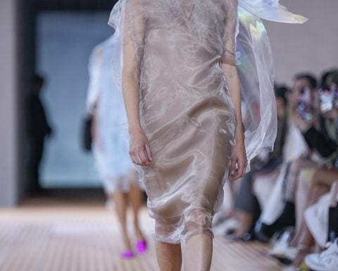 Prada explores lightness with windswept translucent chiffon for next summer