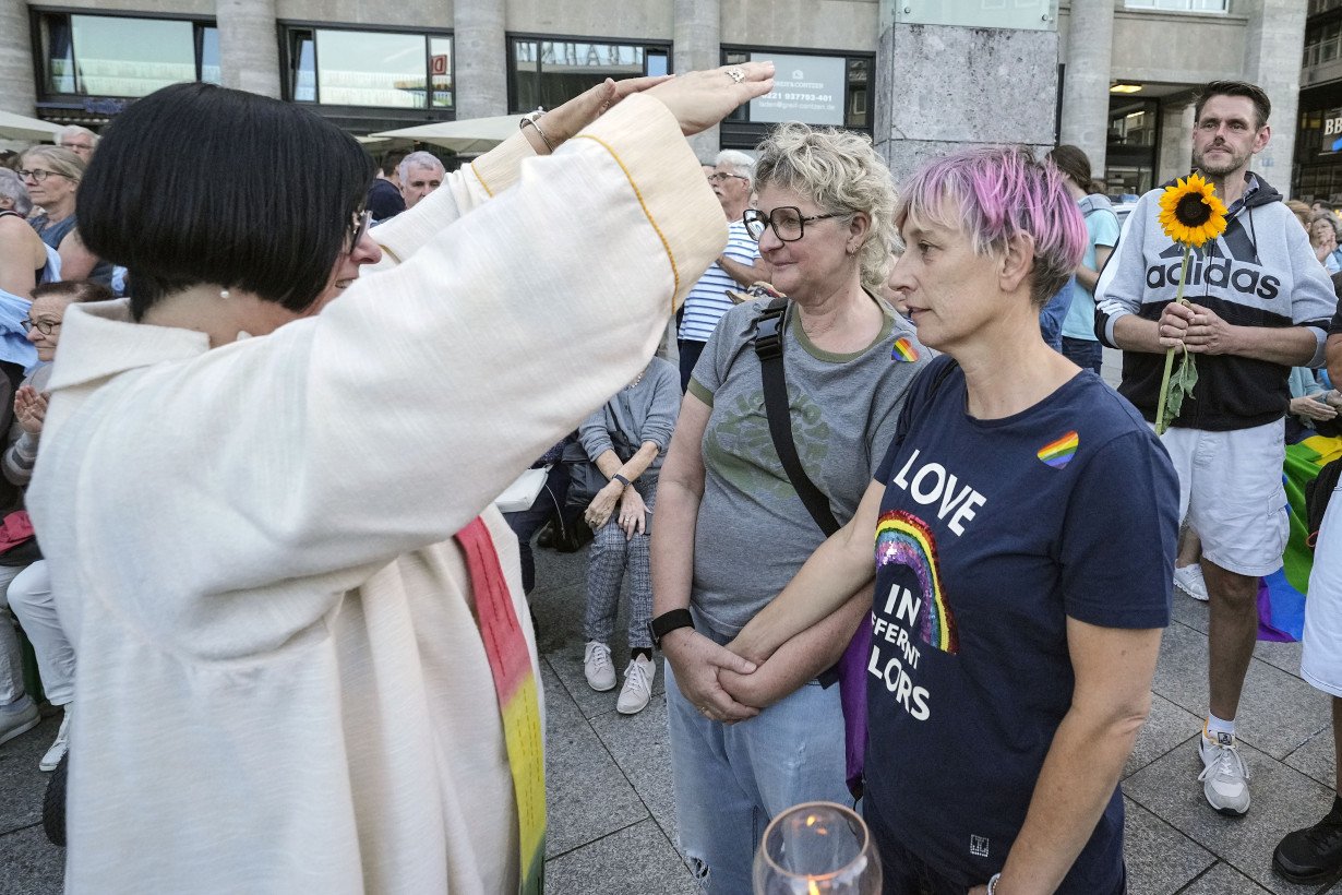 Catholic priests bless same-sex couples in defiance of a German archbishop