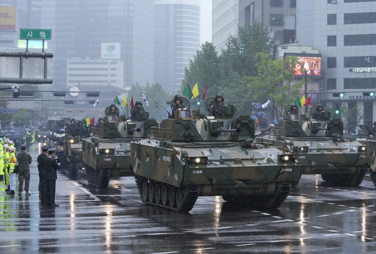 South Korea parades troops and powerful weapons in its biggest Armed Forces Day ceremony in years