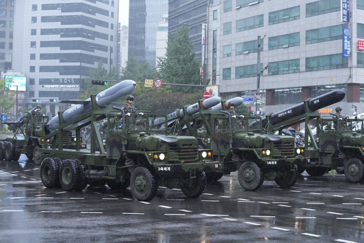 South Korea parades troops and powerful weapons in its biggest Armed Forces Day ceremony in years