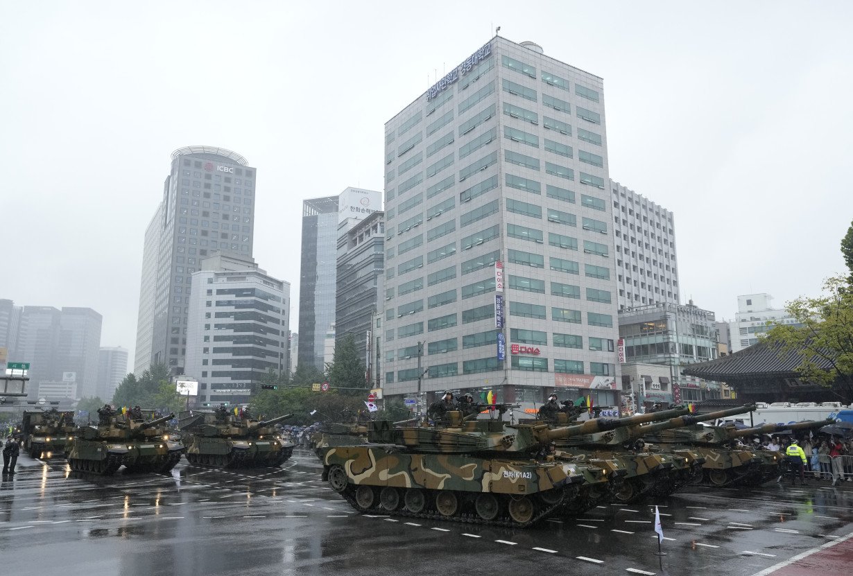 South Korea parades troops and powerful weapons in its biggest Armed Forces Day ceremony in years