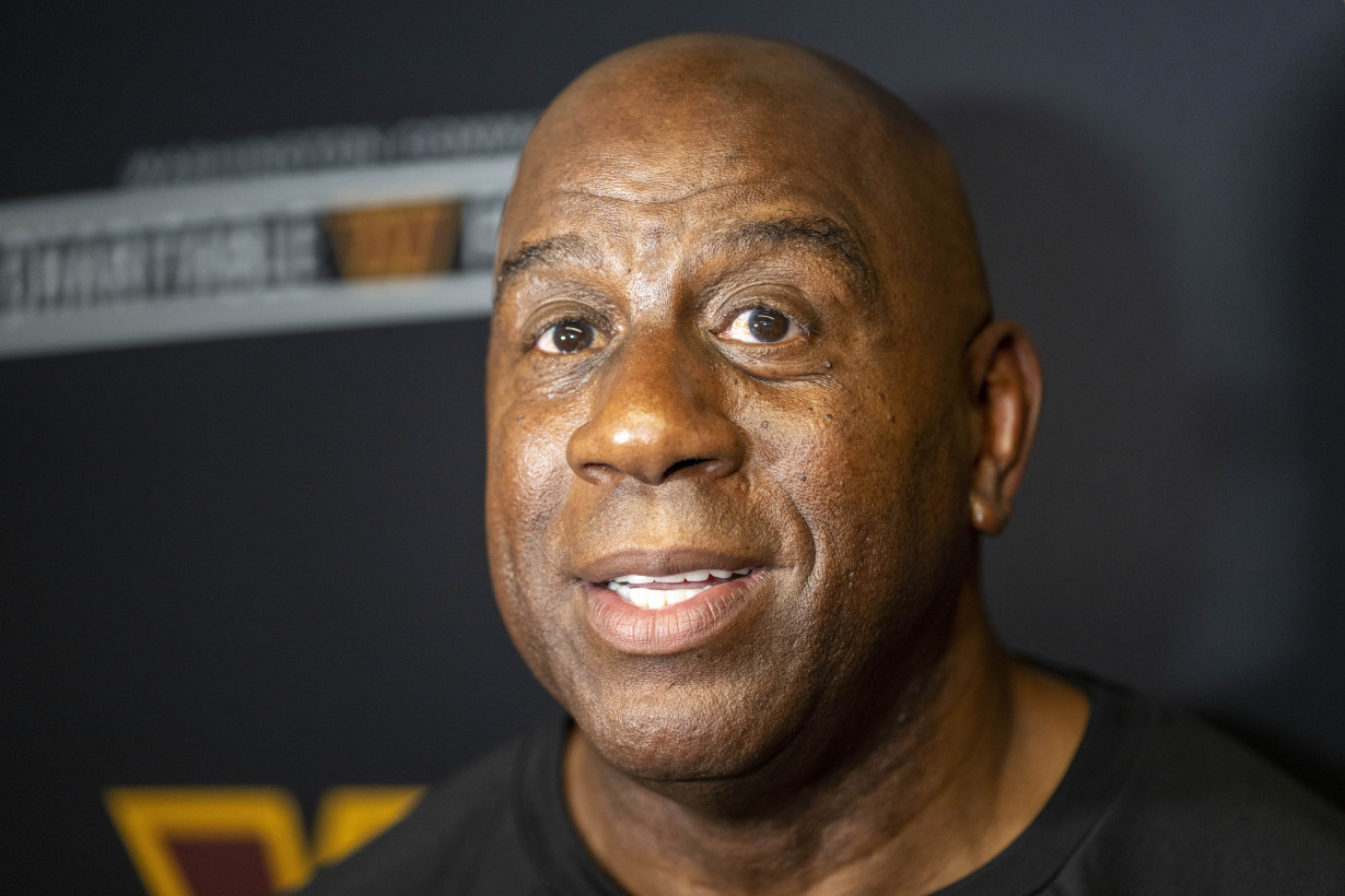 Commanders Magic Johnson Football