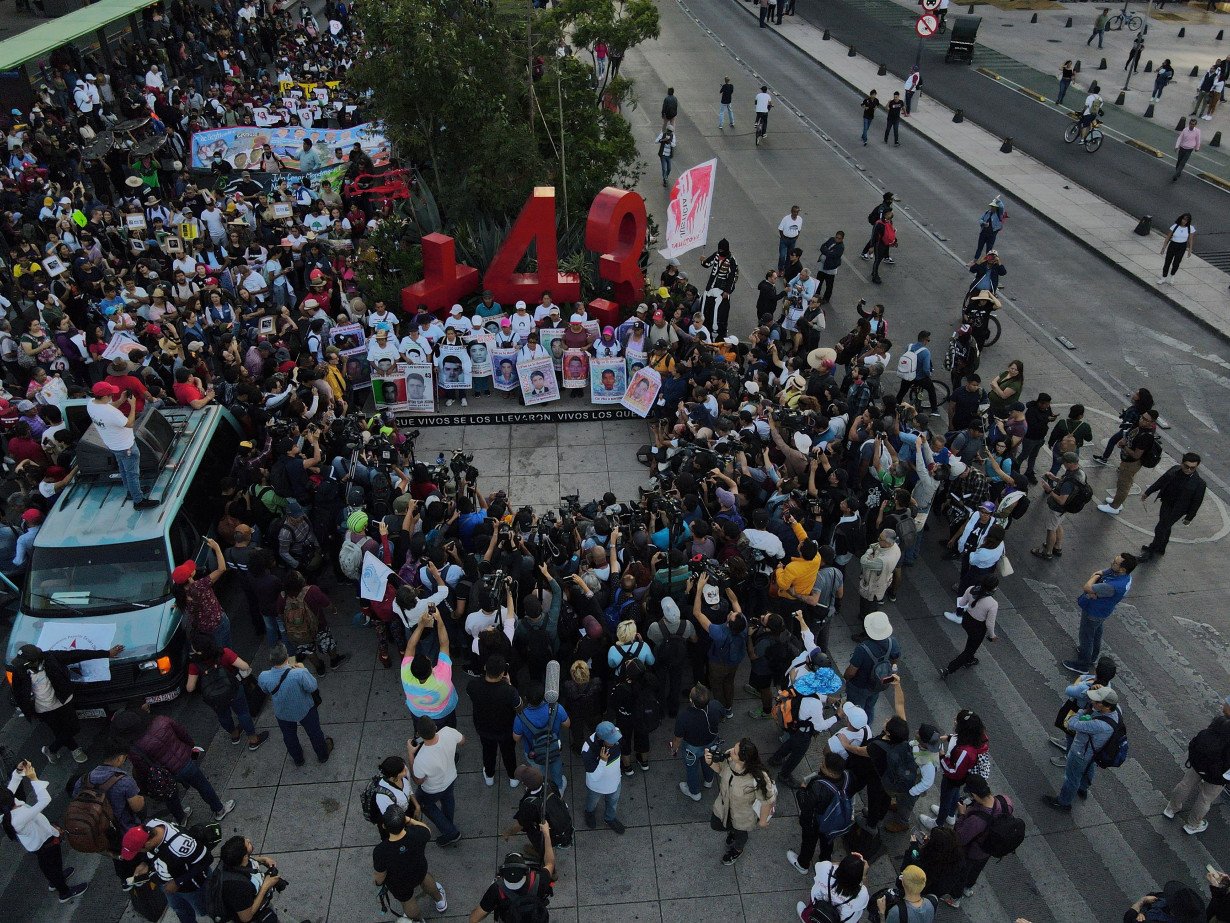 9 years later, families of 43 missing Mexican students march to demand answers in emblematic case