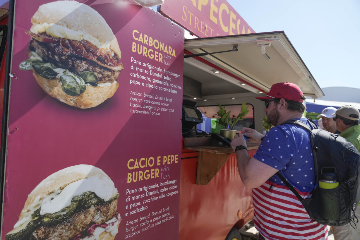 Carbonara burgers and a 'Spritz Bar' truck highlight the Ryder Cup food court menu in Italy