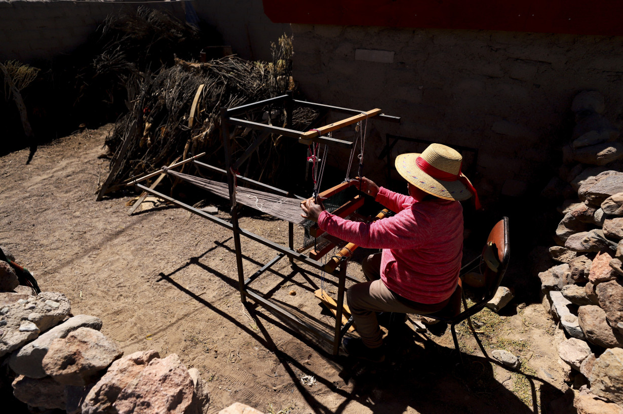 Inspired by llamas, the desert and Mother Earth, these craftswomen weave sacred textiles