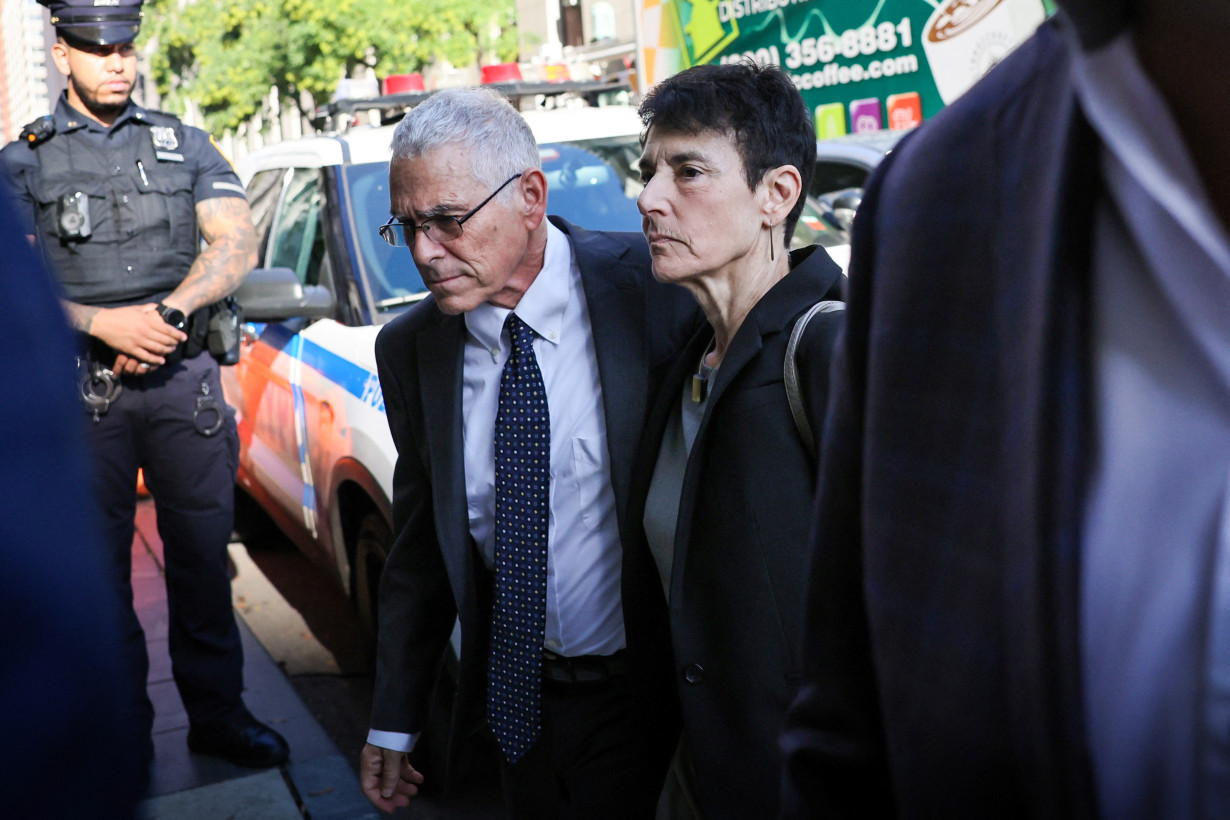 Joseph Bankman and Barbara Fried arrive for the trial of thier son former FTX Chief Executive Sam Bankman-Fried at Federal Court in New York