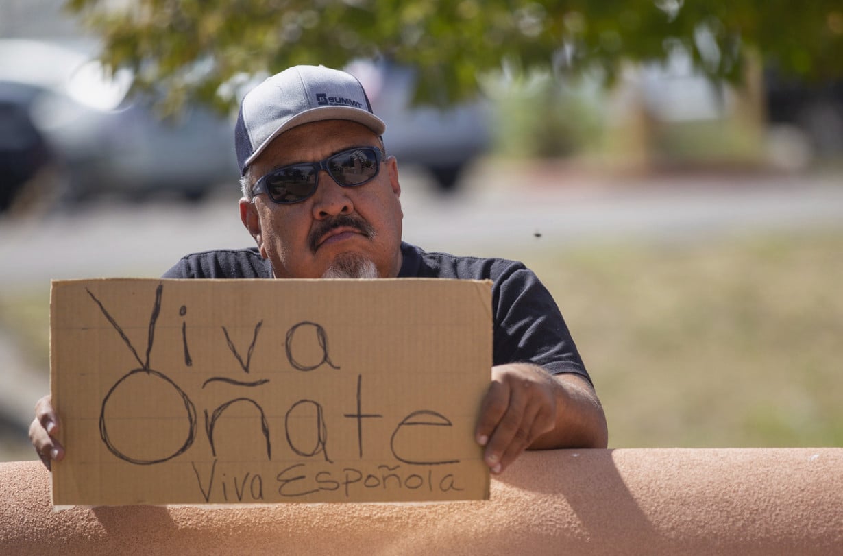 New Mexico man charged with attempted murder in shooting at protest over Spanish conquistador statue