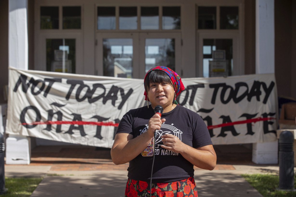 New Mexico man charged with attempted murder in shooting at protest over Spanish conquistador statue