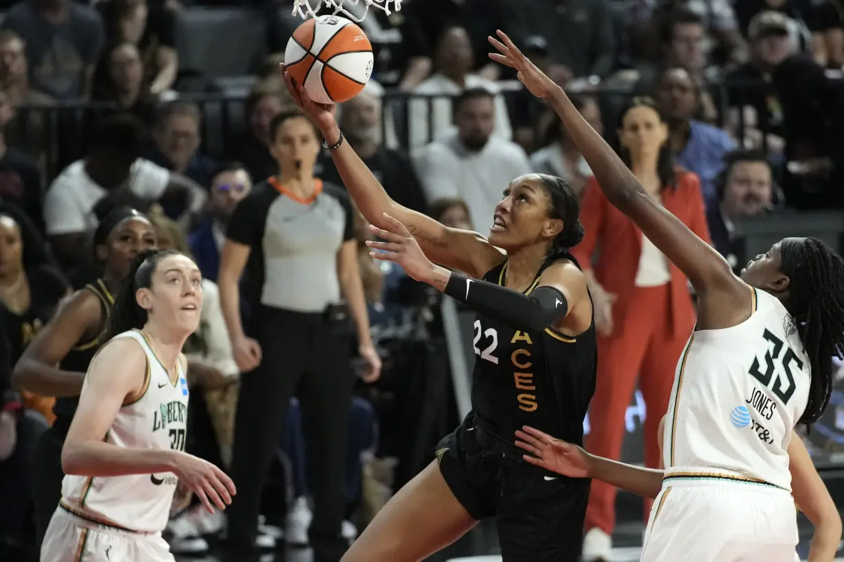 Aces rout Liberty 104-76, take 2-0 series lead in WNBA Finals