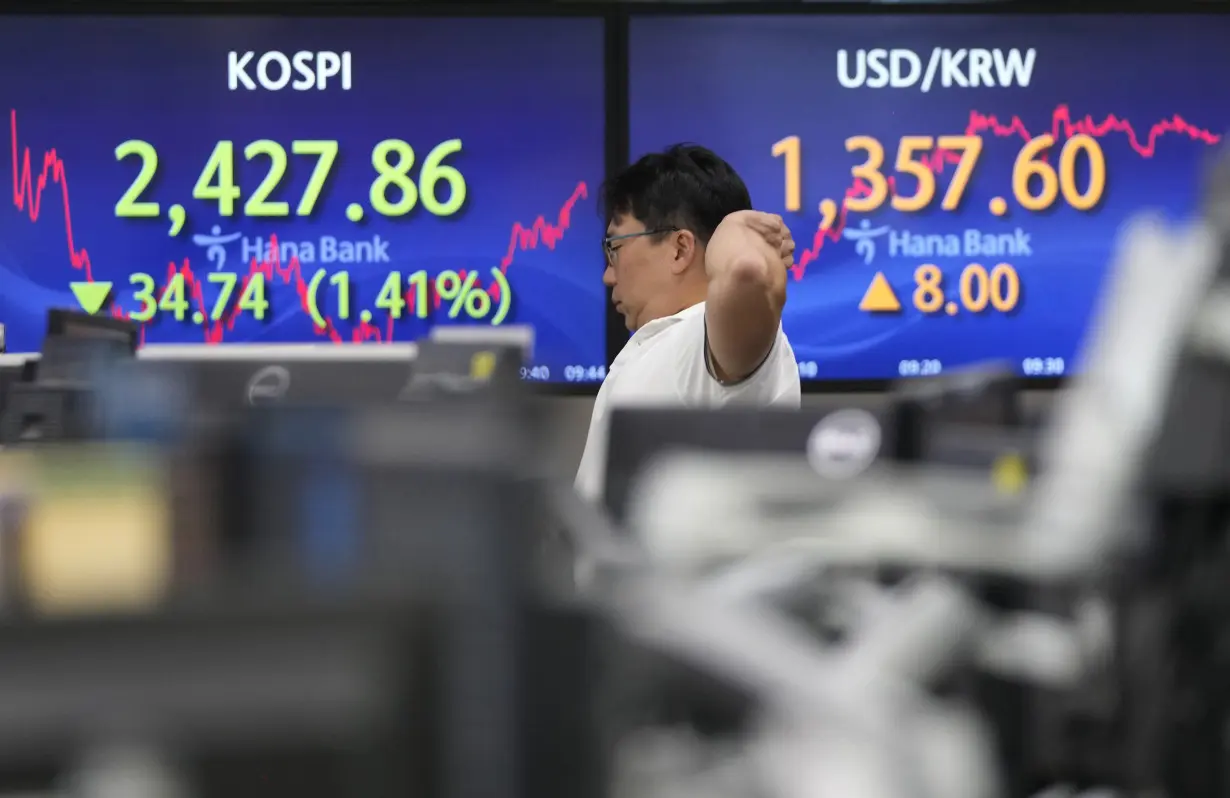 Stock market today: Asian shares follow Wall Street lower, and Japan reports September exports rose