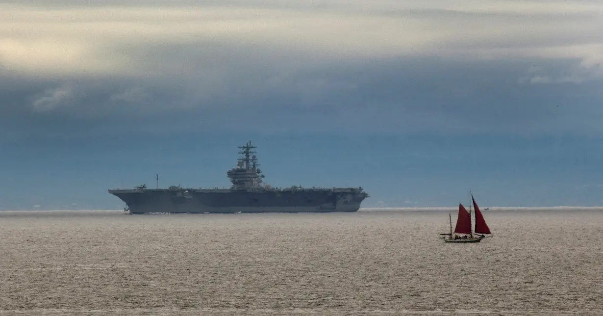 FILE PHOTO: US aircraft carrier docks in South Korea after exercises