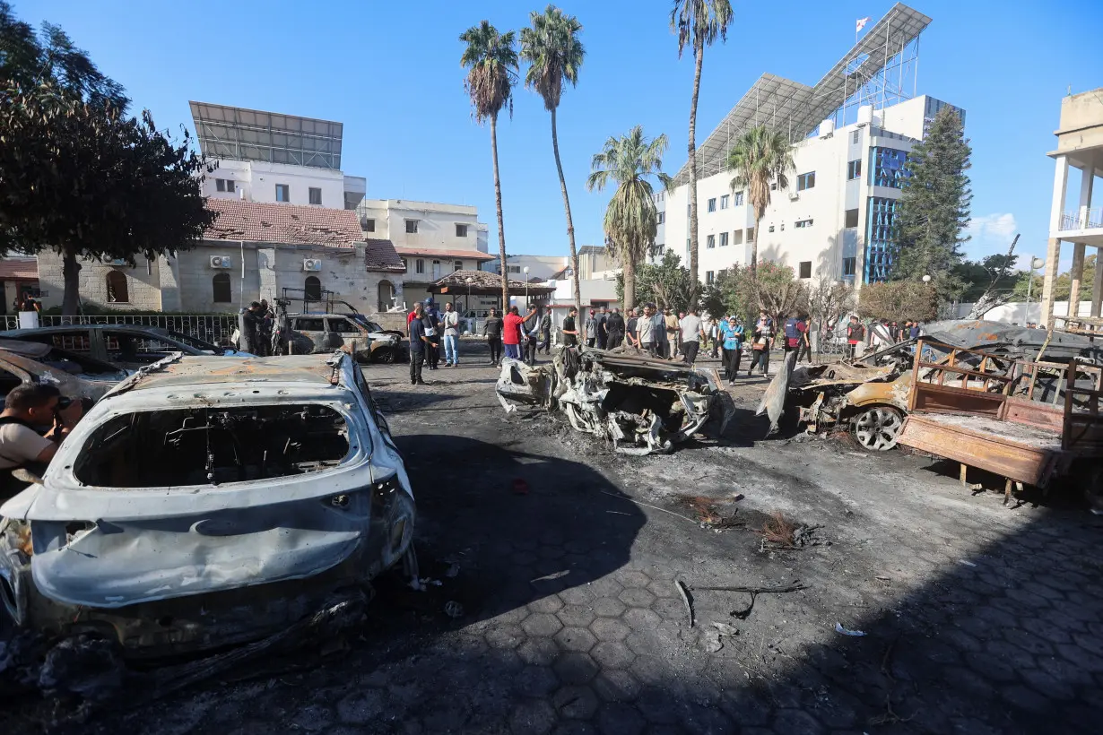 Aftermath of hospital blast in Gaza City