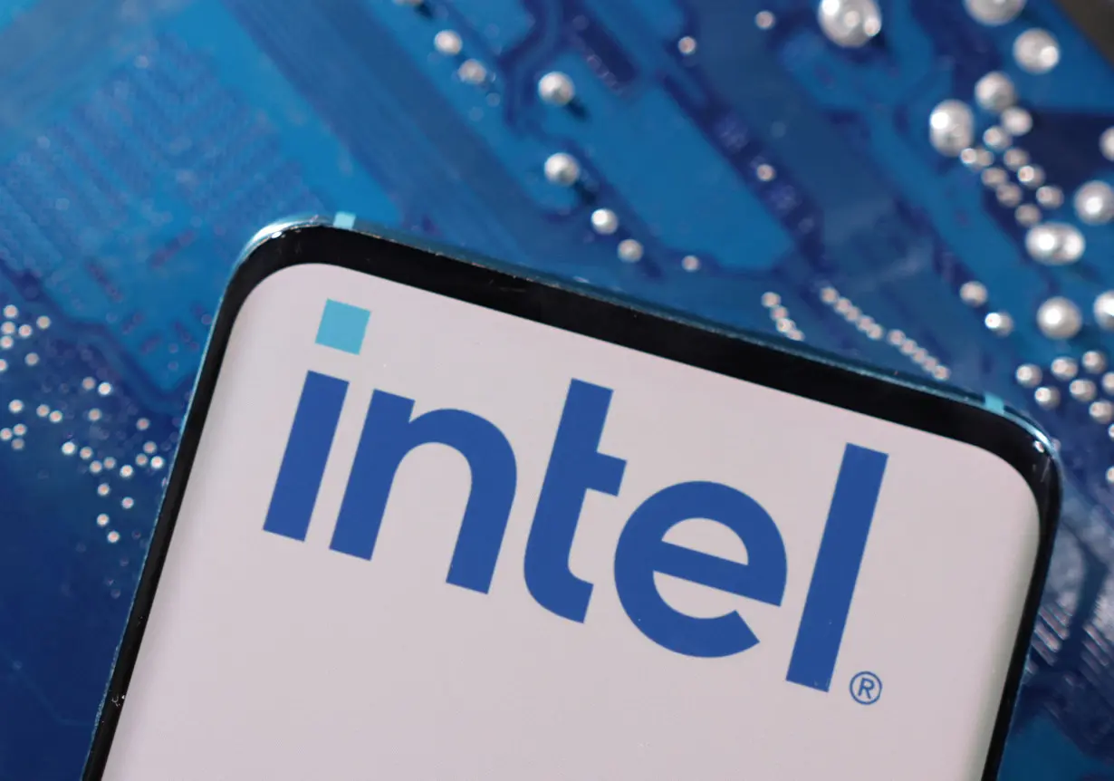 Illustration shows Intel logo