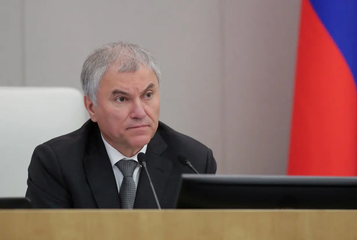 FILE PHOTO: Russia's State Duma chairman Volodin attends a session in Moscow