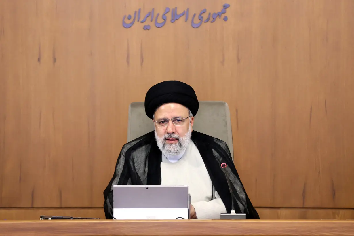 Iranian President Ebrahim Raisi speaks during a meeting with the cabinet in Tehran