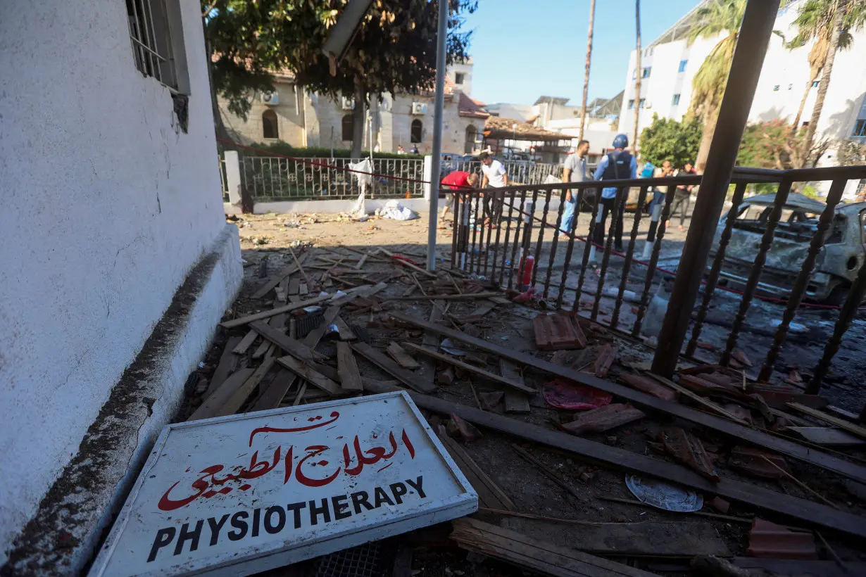 Aftermath of hospital blast in Gaza City