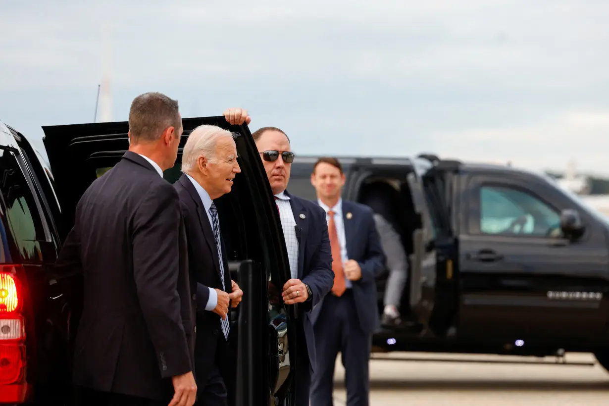 U.S. President Biden departs Joint Base Andrews for a high-stakes visit to Israel