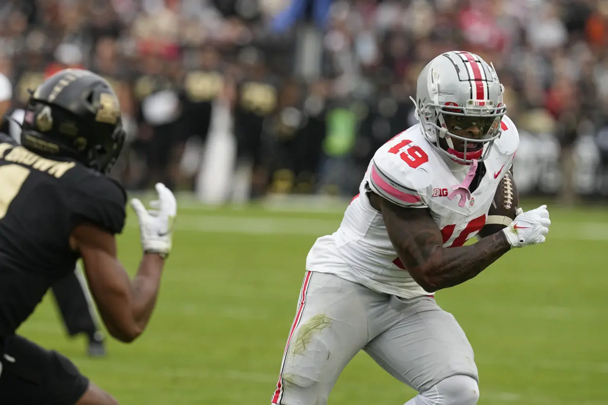 Dallan Hayden helps No. 3 Ohio State overcome offensive injuries in 41-7 blowout at Purdue