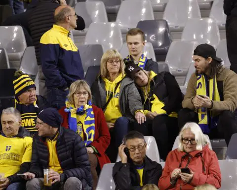 Soccer match between Belgium and Sweden suspended after a gunman kills 2 Swedes in Brussels