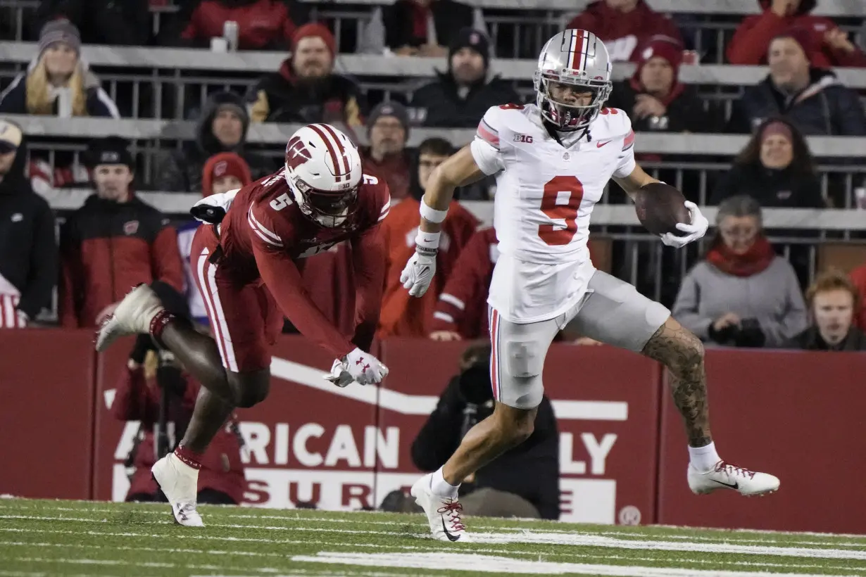 Harrison, Henderson lead unbeaten and No. 3-ranked Ohio State to 24-10 victory at Wisconsin