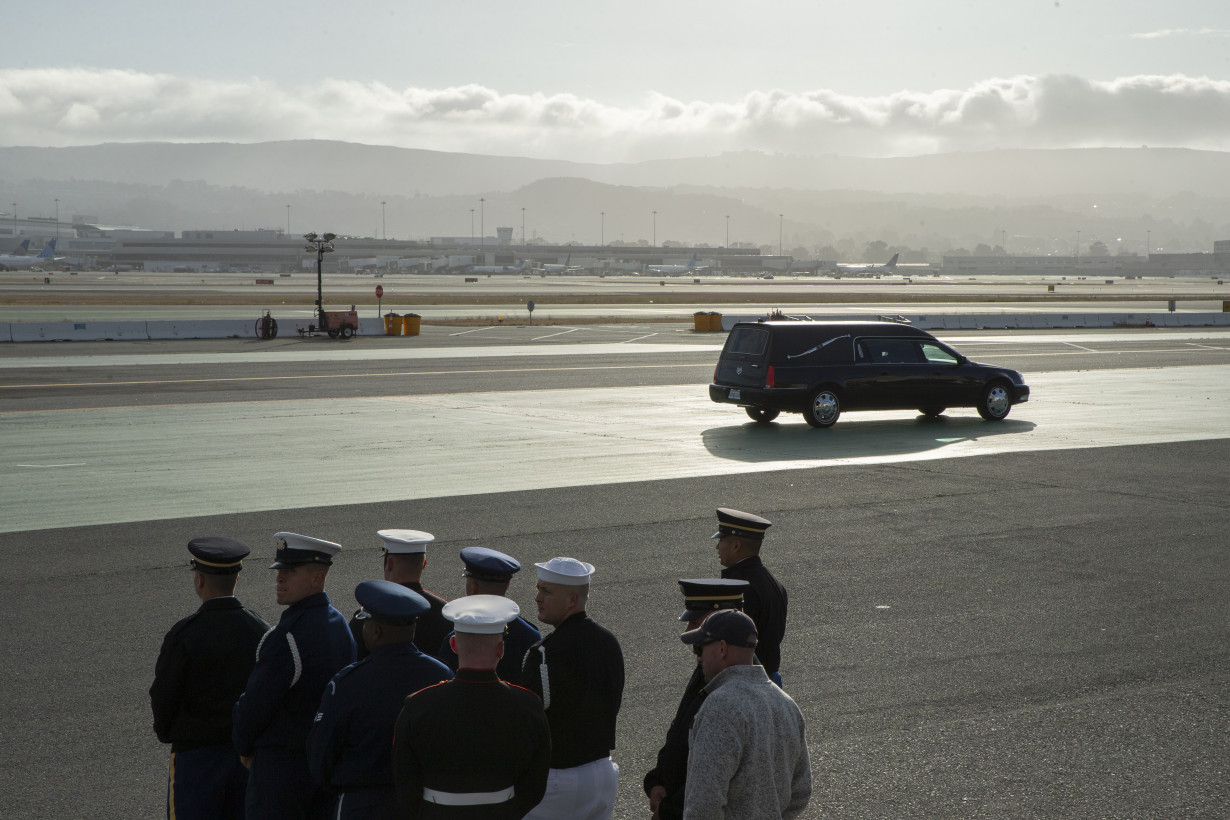 California Sen. Dianne Feinstein's body returns to San Francisco on military flight