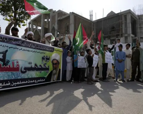 Tens of thousands protest after Muslim prayers across Mideast over Israeli airstrikes on Gaza