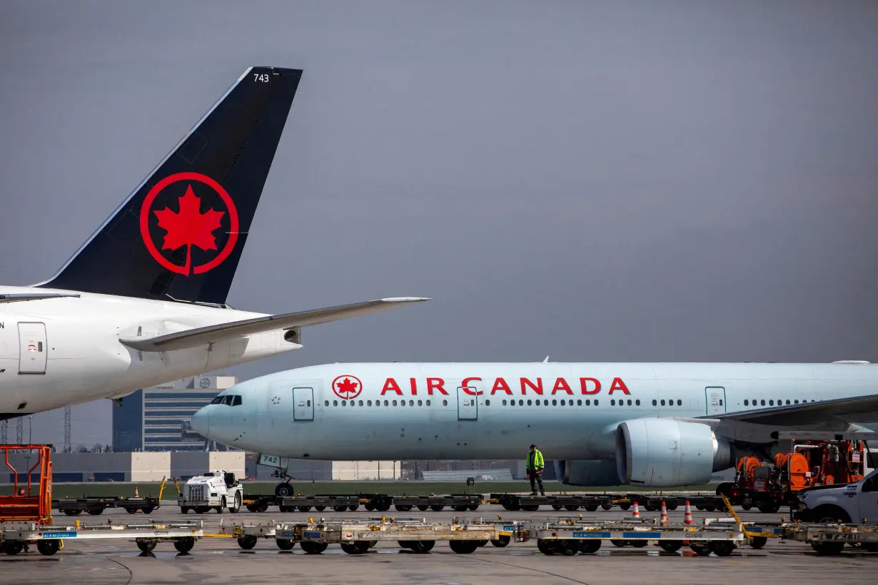 FILE PHOTO: Airplanes at Toronto Pearson airport