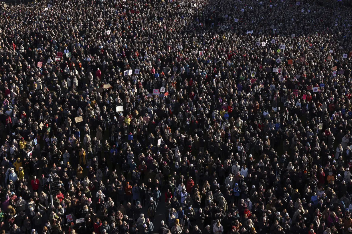 APTOPIX Iceland Women's Strike