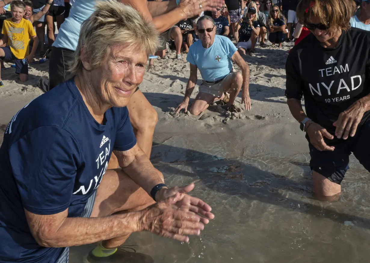 Diana Nyad marks anniversary of epic Cuba-Florida swim, freeing rehabilitated sea turtle in the Keys