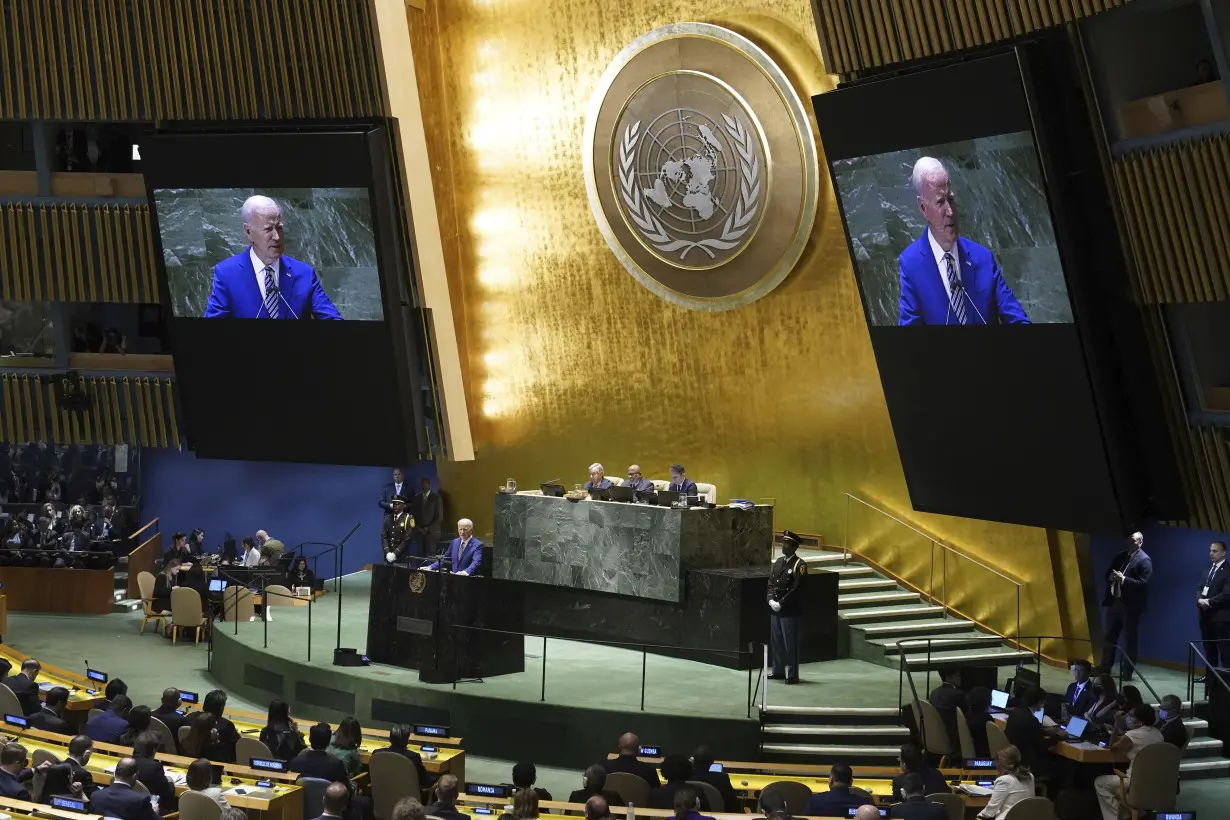 Biden exhorts world leaders at the UN to stand up to Russia, warns not to let Ukraine 'be carved up'