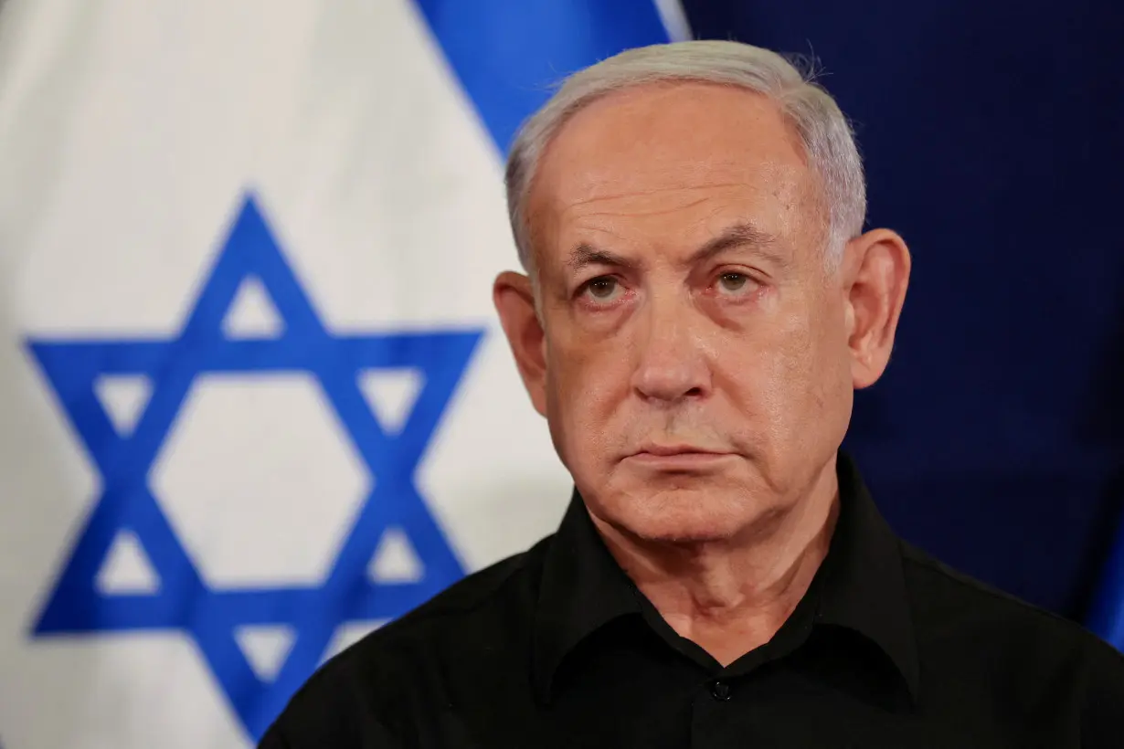 Israeli Prime Minister Netanyahu holds a press conference in Tel Aviv