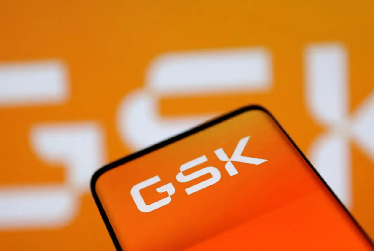 FILE PHOTO: Illustration shows GSK (GlaxoSmithKline) logo