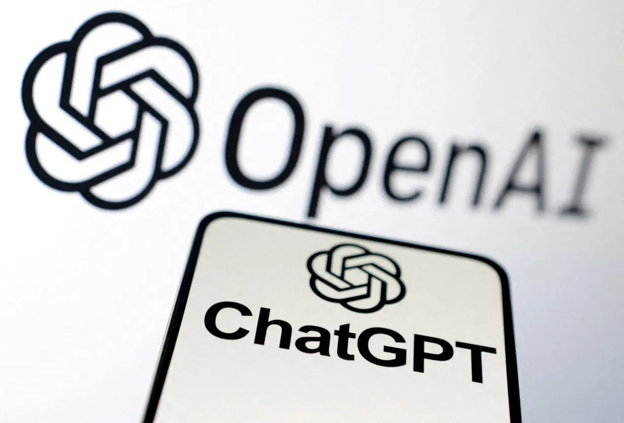 FILE PHOTO: OpenAI and ChatGPT logos are seen in this illustration taken, February 3, 2023. REUTERS/Dado Ruvic/Illustration/