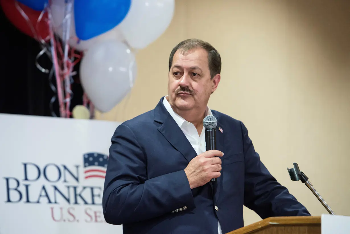 FILE PHOTO: Republican U.S. Senate candidate Don Blankenship speaks to his supporters during the primary election in Charleston