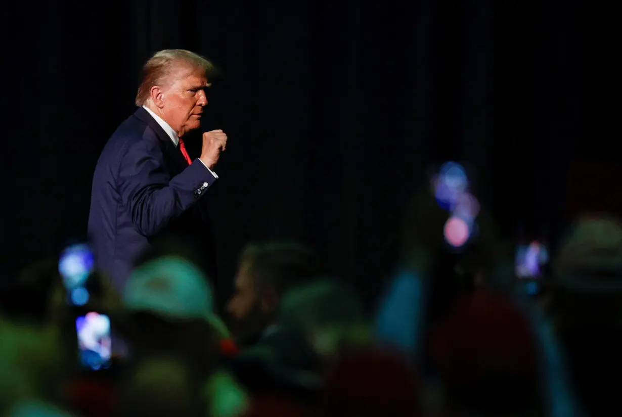 FILE PHOTO: Trump meets with supporters in West Palm Beach, Florida