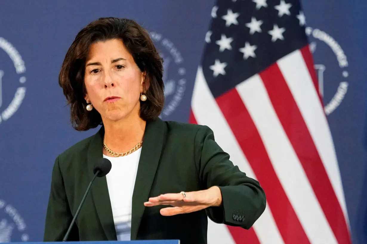 FILE PHOTO: U.S. Secretary of Commerce Raimondo vists China